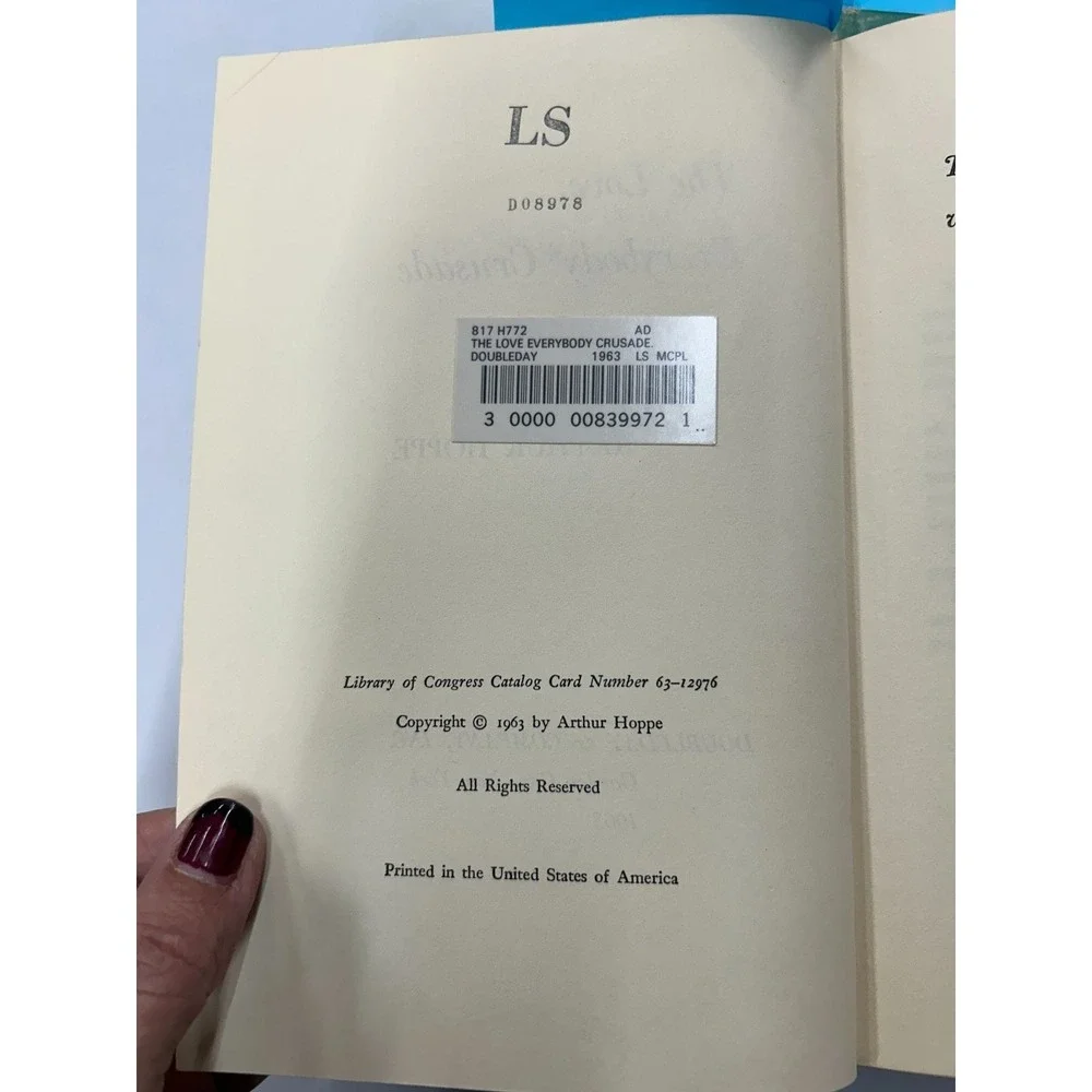 The Love Everybody Crusade Arthur Hoppe 1963‎ First Edition Doubleday